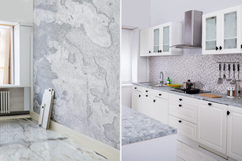 Before and after a kitchen renovation