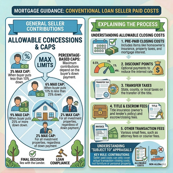 Mortgage insurance cost for conventional loans with seller-paid costs.  