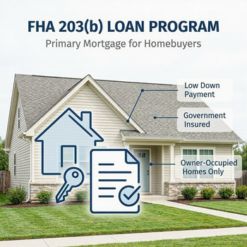Overview of the FHA 203(b) loan program for homebuyers and its benefits.  