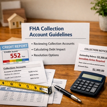 FHA guidelines for managing collection accounts in mortgage applications.  