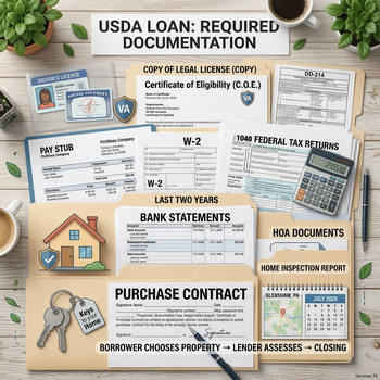 A summary of essential documents for USDA loan approval, with a focus on organization and clarity.