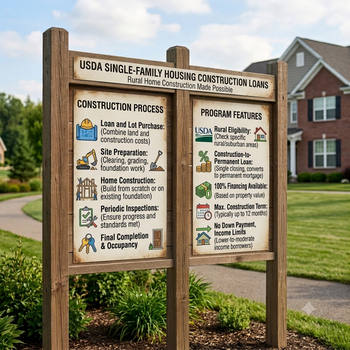 A clear sign that says "Family Housing Construction Services," indicating a focus on construction for family needs.